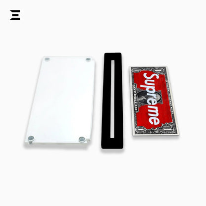 Premium Magnetic Acrylic Frame with Black Base – Supreme $1 Dollar Pop Art - IBRELIA