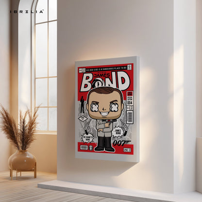 James Bond Pop Art Comic Edition – 4K Ultra Wrap Frame Wall Art in Pakistan | IBRELIA™ - IBRELIA