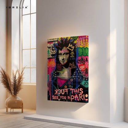 Graffiti Mona Lisa – 4K Ultra Wrap Frame Wall Art in Pakistan | IBRELIA™ - IBRELIA