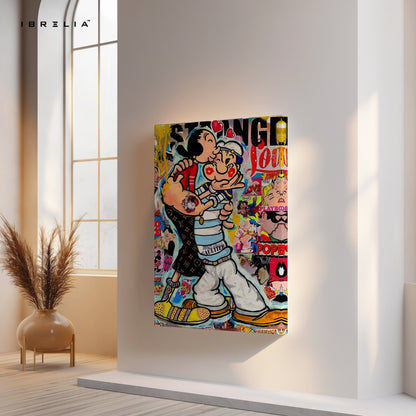 Popeye & Olive Street Love Wall Frame | 4K Ultra Wrap Frame Wall Art in Pakistan | IBRELIA™ - IBRELIA