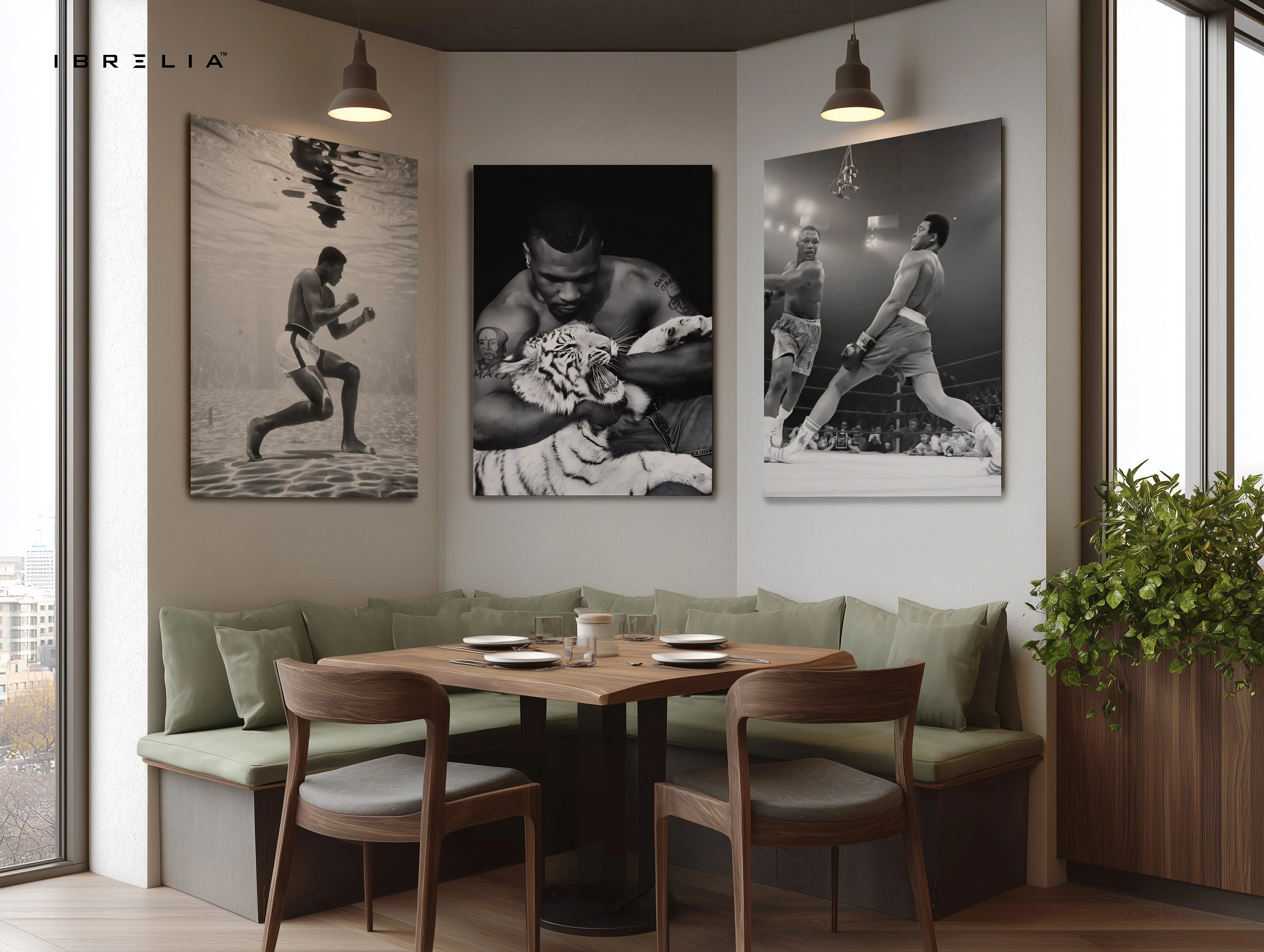 Muhammad Ali Legendary Boxing Moments 3 Panel 4K Ultra HD Wall Art in Pakistan | IBRELIA™ IBRELIA