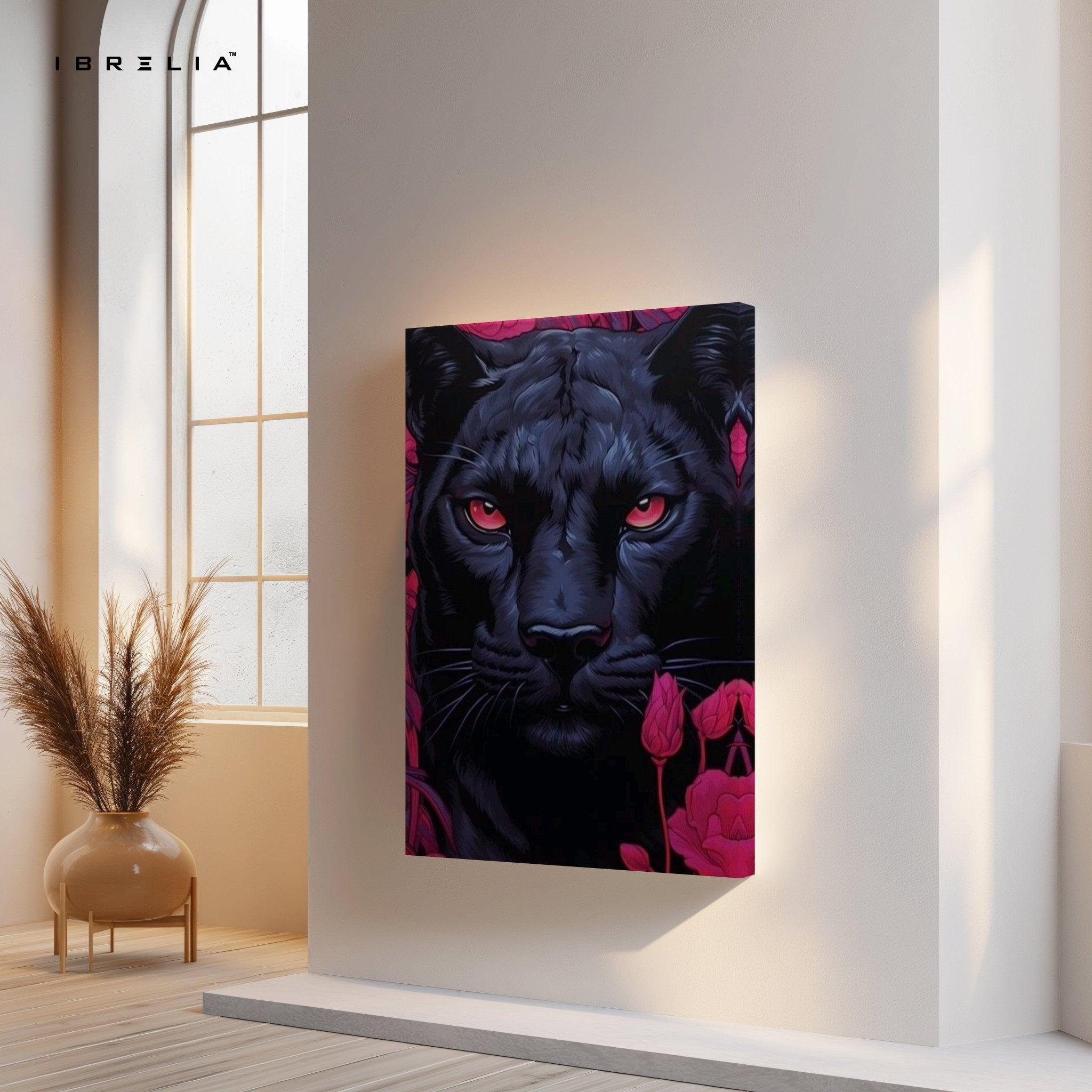 Black Panther Wall Frame | 4K Ultra Wrap Frame Wall Art in Pakistan | IBRELIA™ - IBRELIA