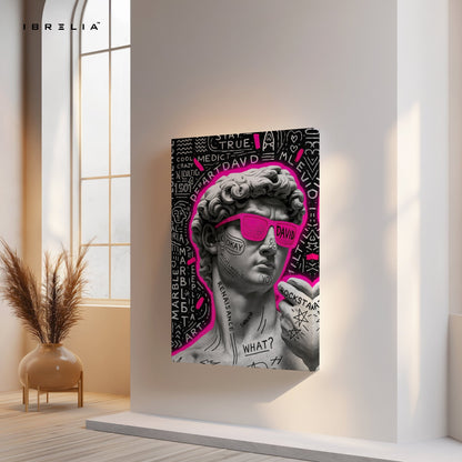 David Rockstar Neon Wall Frame | 4K Ultra Wrap Frame Wall Art in Pakistan | IBRELIA™ - IBRELIA