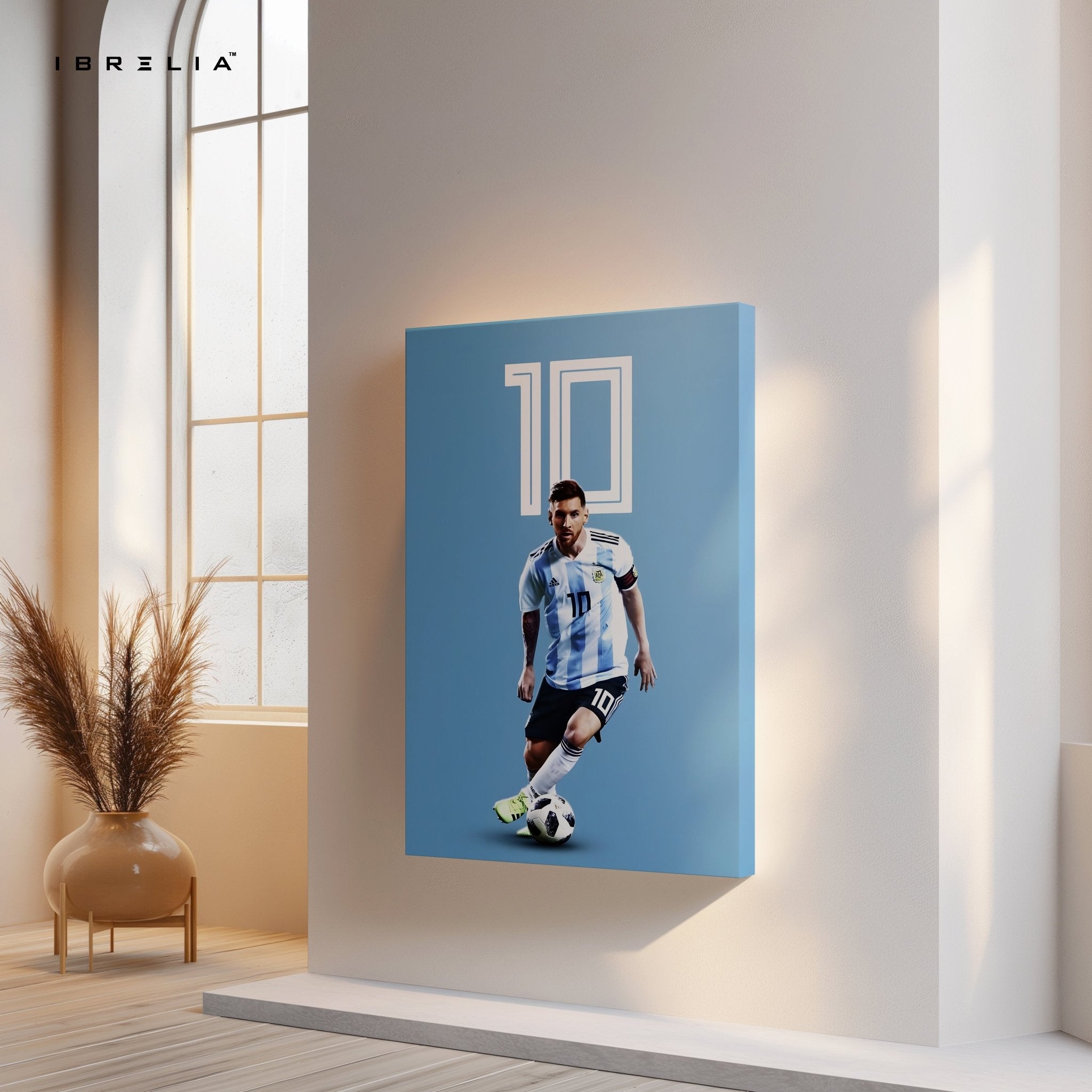 Lionel Messi Argentina 10 – World Champion Edition Wall Frame | 4K Ultra Wrap Frame Wall Art in Pakistan | IBRELIA™ - IBRELIA