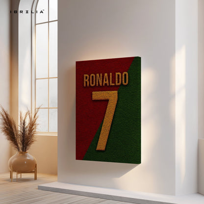 Cristiano Ronaldo No.7 Wall Art – Portugal Edition | IBRELIA™ - IBRELIA