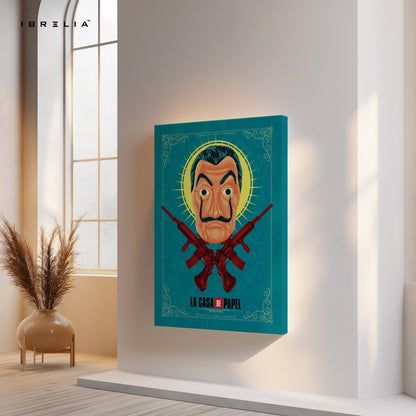 La Casa De Papel “Dali Mask” Wall Frame – 4K Ultra Wrap Frame Wall Art in Pakistan | IBRELIA™ - IBRELIA