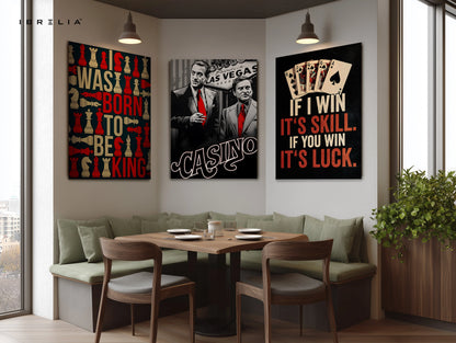 Casino Kings 3 Panel Poker & Strategy 4K Ultra HD Wall Art in Pakistan | IBRELIA™ IBRELIA