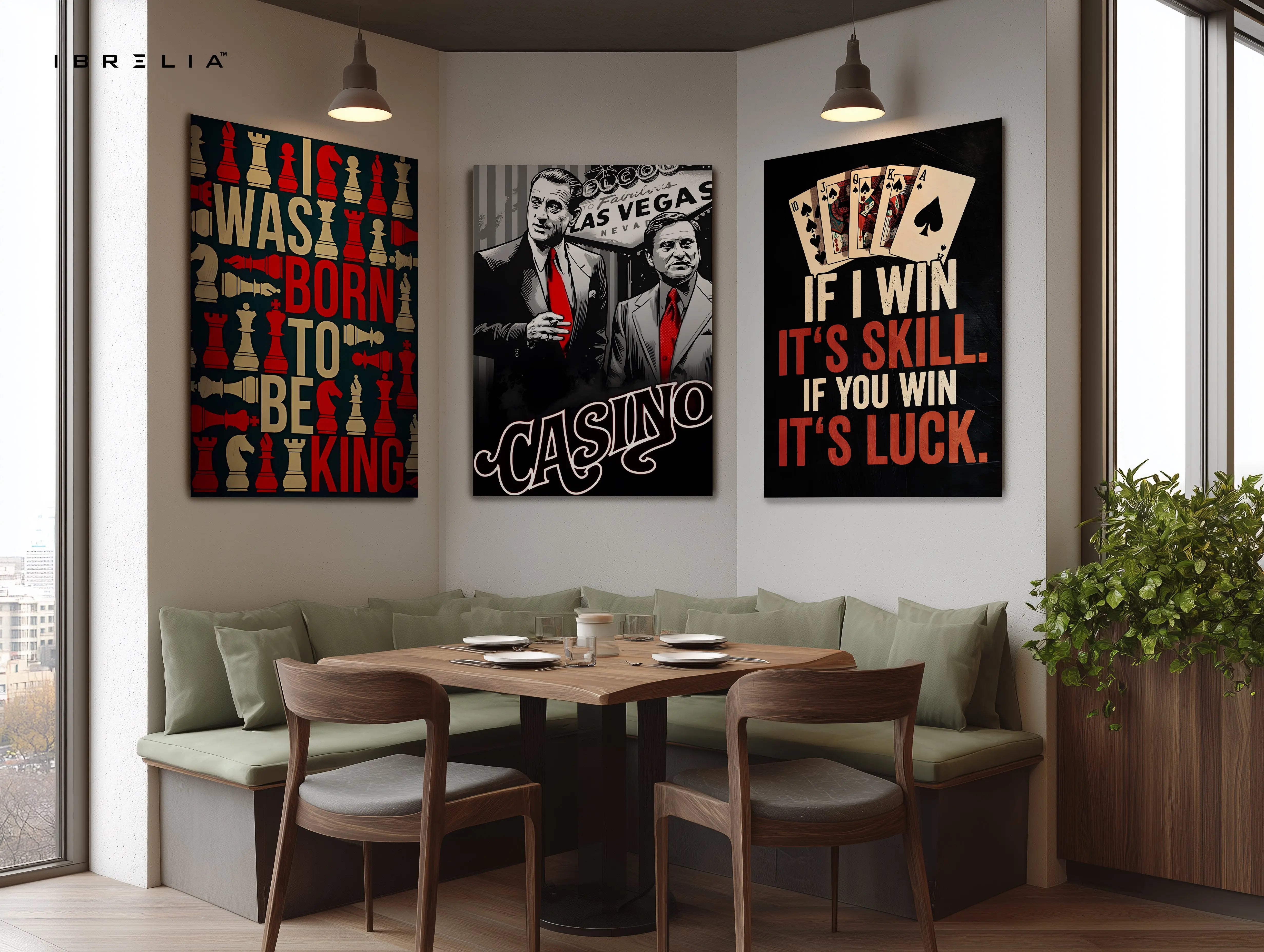 Casino Kings 3 Panel Poker & Strategy 4K Ultra HD Wall Art in Pakistan | IBRELIA™ IBRELIA