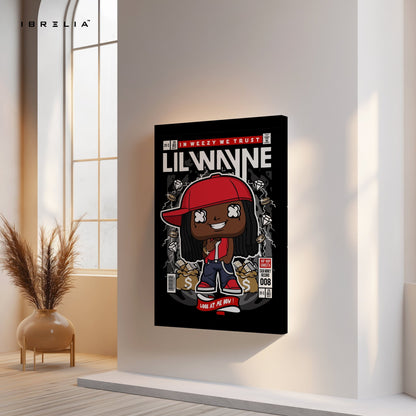 Lil Wayne Pop Art Comic Edition – 4K Ultra Wrap Frame Wall Art in Pakistan | IBRELIA™ - IBRELIA