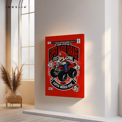 Super Mario Garage Pop Art Edition – 4K Ultra Wrap Frame Wall Art in Pakistan | IBRELIA™ - IBRELIA