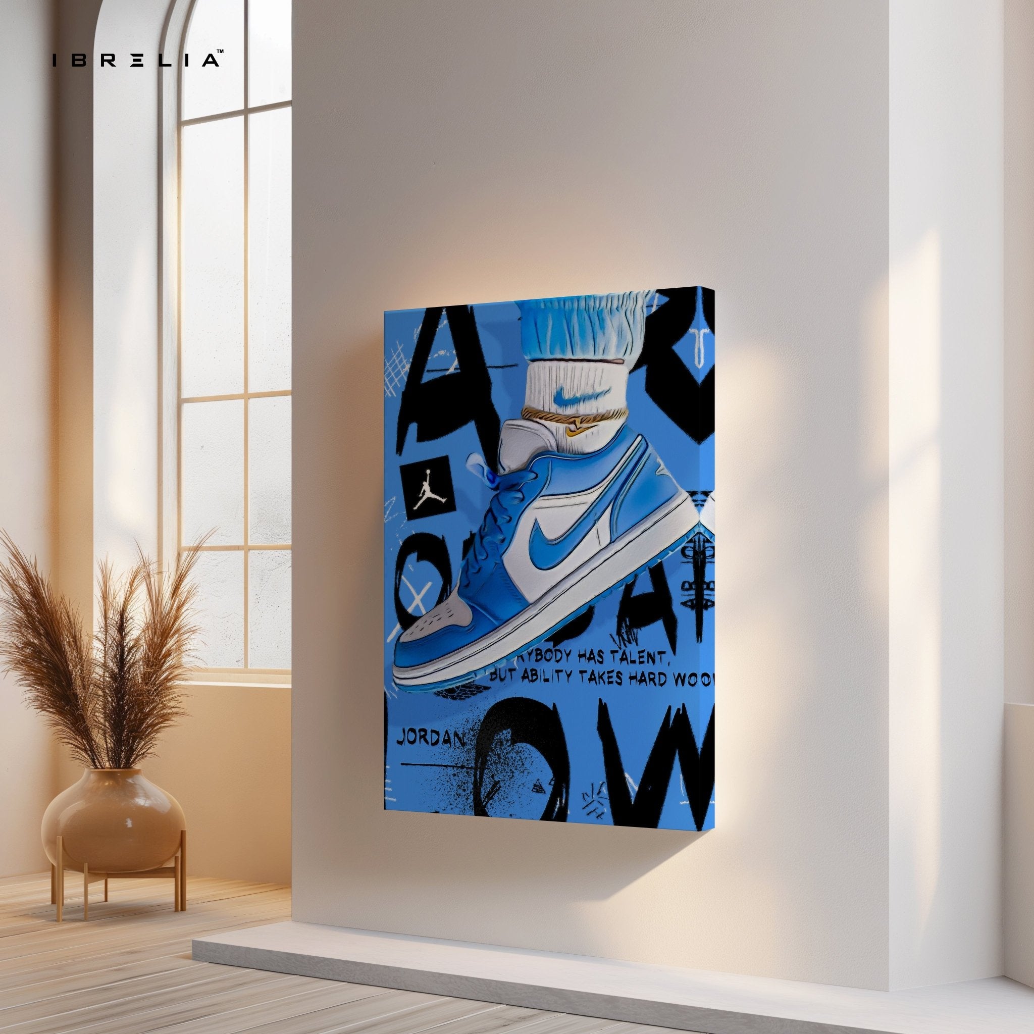 Air Jordan Blue Edition – 4K Ultra Wrap Frame Wall Art in Pakistan | IBRELIA™ - IBRELIA