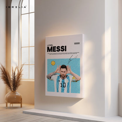 Lionel Messi Celebration Pose – 4K Ultra Wrap Frame Wall Art in Pakistan | IBRELIA™ - IBRELIA