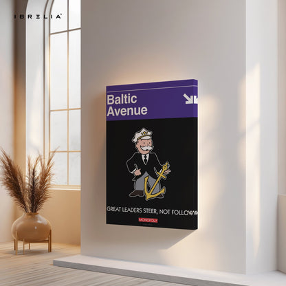 Monopoly “Baltic Avenue” Wall Art – Great Leaders Steer, Not Follow | IBRELIA™ - IBRELIA