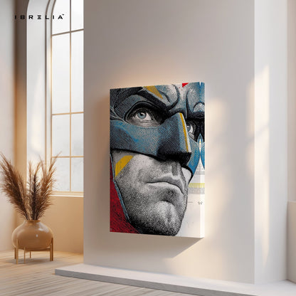 Captain Hero Close - Up Wall Frame | 4K Ultra Wrap Frame Wall Art in Pakistan | IBRELIA™ - IBRELIA