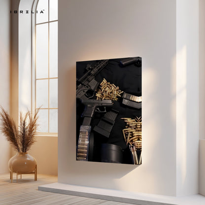 Tactical Weapons & Ammunition 4K Ultra Wrap Frame Wall Art in Pakistan | IBRELIA™ - IBRELIA