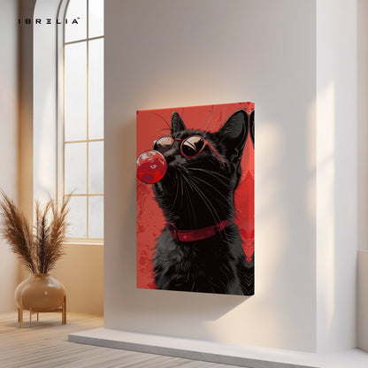 Cool Cat Bubble Pop Wall Frame | 4K Ultra Wrap Frame Wall Art in Pakistan | IBRELIA™ - IBRELIA