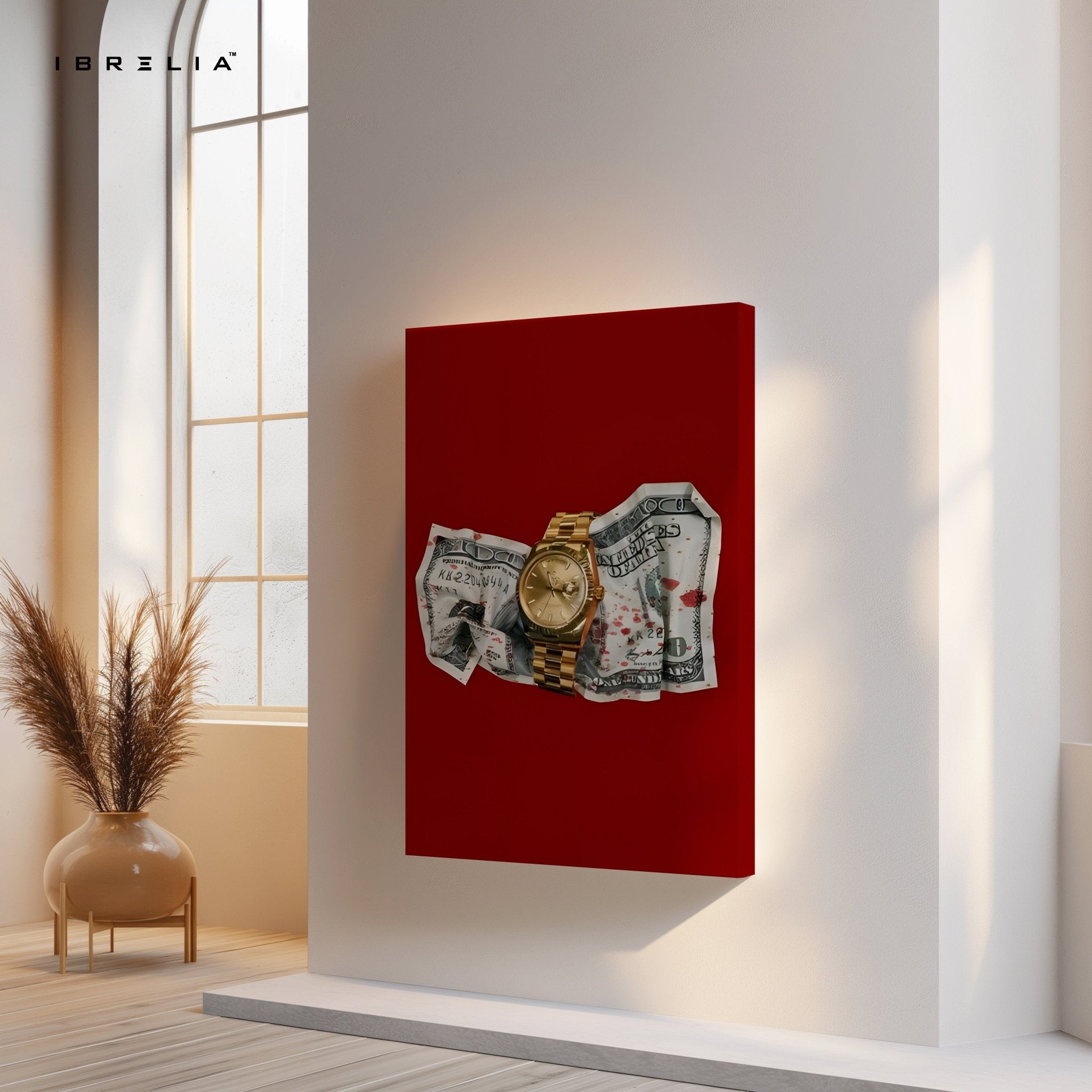 Golden Time Wall Art – Money x Luxury Edition | IBRELIA™ - IBRELIA