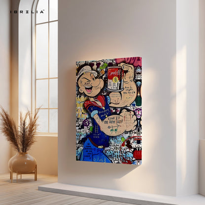 Popeye “Art Soup” Graffiti 4K Wall Art in Pakistan | IBRELIA™ - IBRELIA