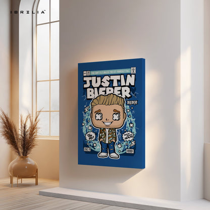 Justin Bieber Pop Art Comic Edition – 4K Ultra Wrap Frame Wall Art in Pakistan | IBRELIA™ - IBRELIA