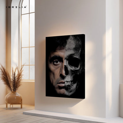 Scarface Half Skull Wall Frame | 4K Ultra Wrap Frame Wall Art in Pakistan | IBRELIA™ - IBRELIA