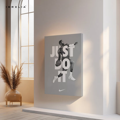 Just Do It – Basketball Motivation Wall Frame | 4K Ultra Wrap Frame Wall Art in Pakistan | IBRELIA™ - IBRELIA