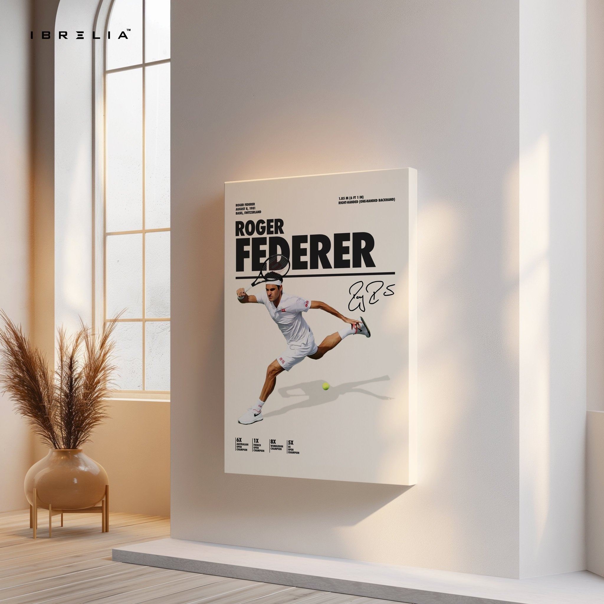 Roger Federer Tennis Legend – 4K Ultra Wrap Frame Wall Art in Pakistan | IBRELIA™ - IBRELIA