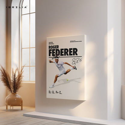 Roger Federer Tennis Legend – 4K Ultra Wrap Frame Wall Art in Pakistan | IBRELIA™ - IBRELIA