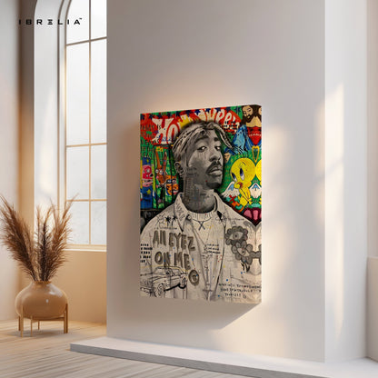 2Pac “All Eyez On Me” Graffiti 4K Wall Art in Pakistan | IBRELIA™ - IBRELIA