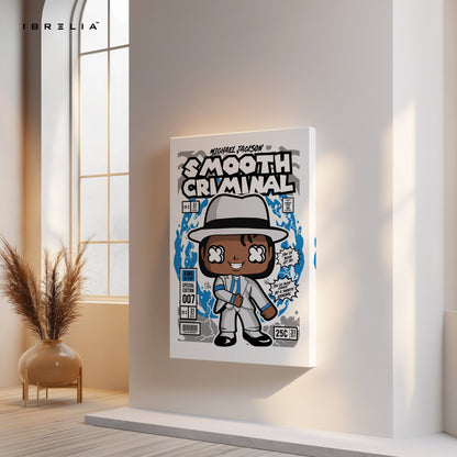 Michael Jackson “Smooth Criminal” Pop Art Comic Edition – 4K Ultra Wrap Frame Wall Art in Pakistan | IBRELIA™ - IBRELIA