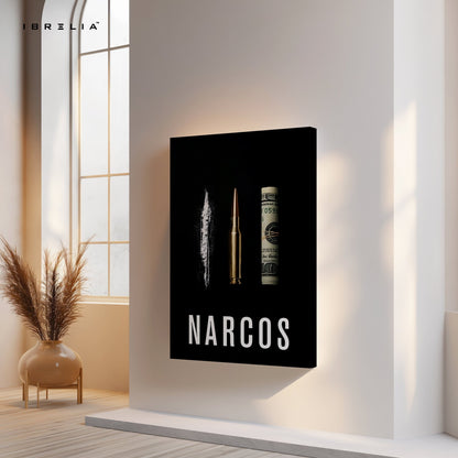 Narcos – Power, Money & Chaos 4K Ultra Wrap Frame Wall Art in Pakistan | IBRELIA™ - IBRELIA