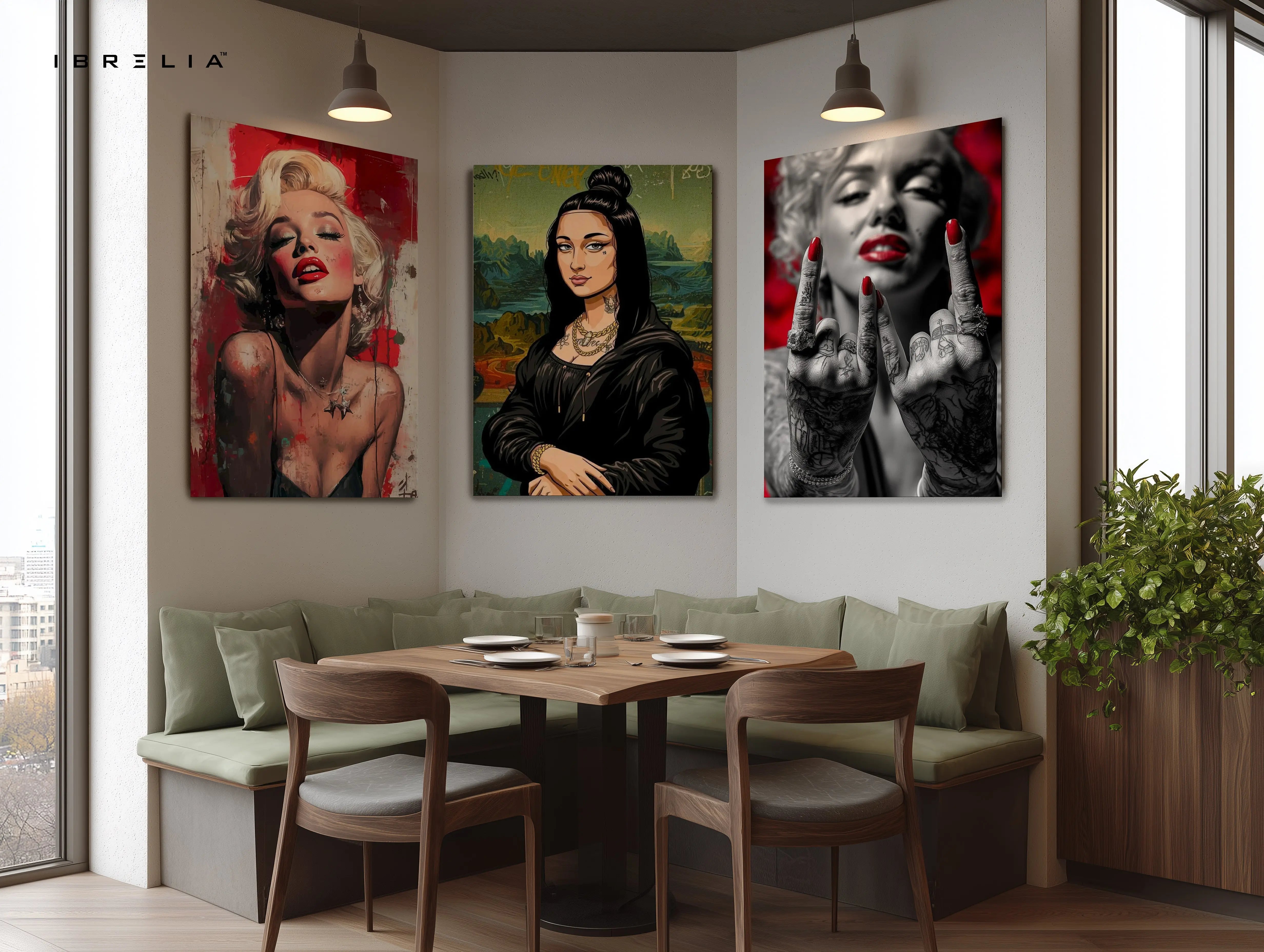 Rebel Beauty Pop Art 3 Panel 4K Ultra HD Wall Art in Pakistan | IBRELIA™ IBRELIA