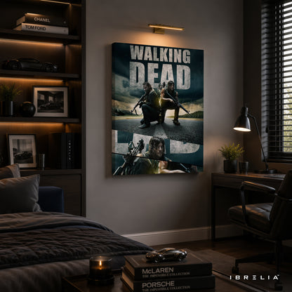Rick Grimes & Daryl Dixon Premium Wall Art – The Walking Dead 4K Wrapped MDF Frame | IBRELIA™