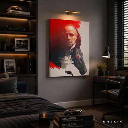 The Godfather Movie Wall Art – Don Vito Corleone Premium Wrapped MDF Wall Decor | IBRELIA™