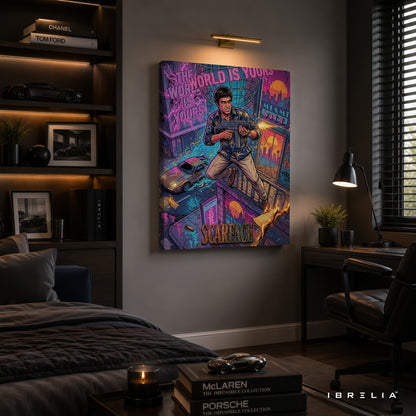 Scarface Movie Wall Art – Tony Montana "The World Is Yours" Action Premium Wrapped MDF Wall Decor | IBRELIA™ (Copy)