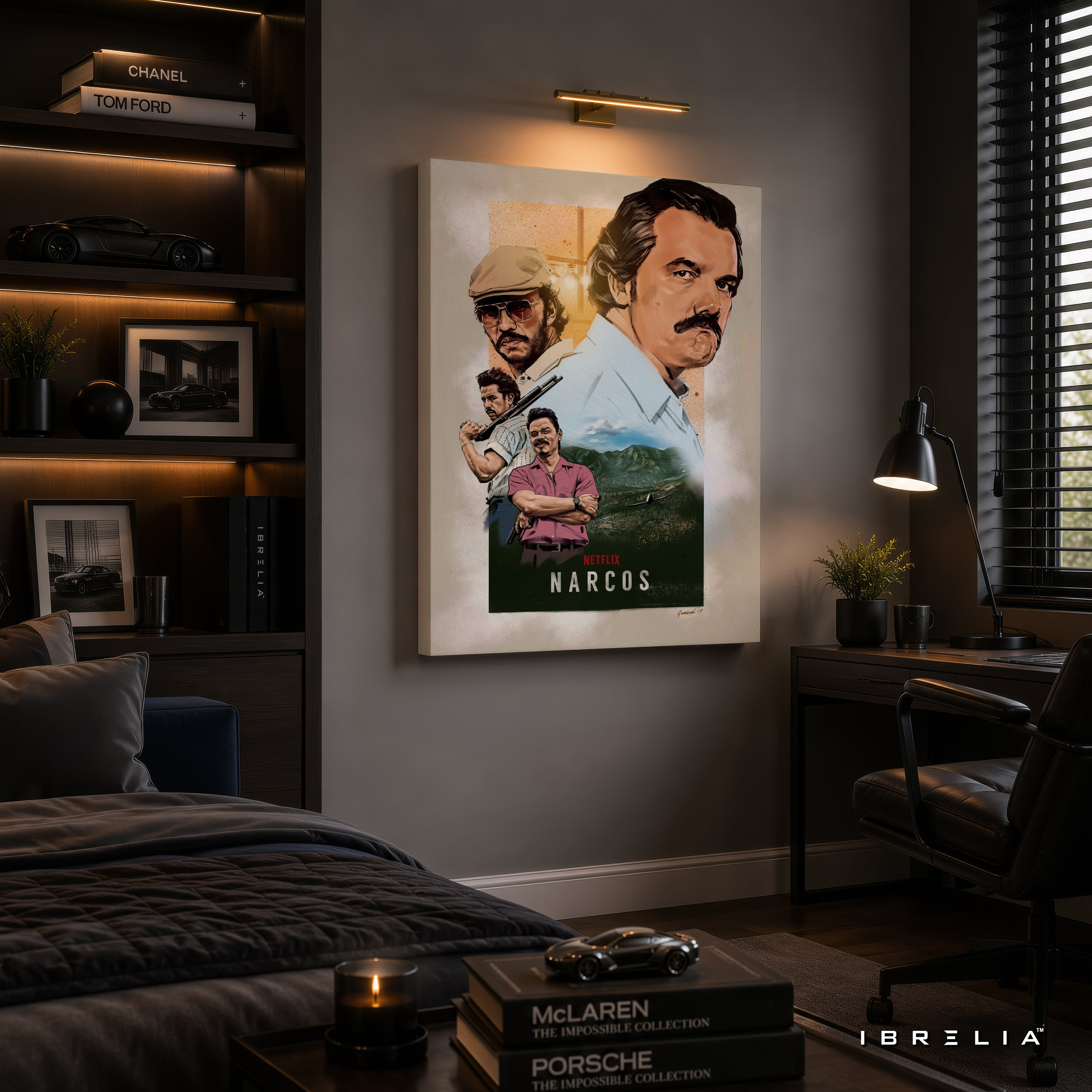Narcos Pablo Escobar Premium Wall Art – Netflix Crime Series 4K Wrapped MDF Frame | IBRELIA™