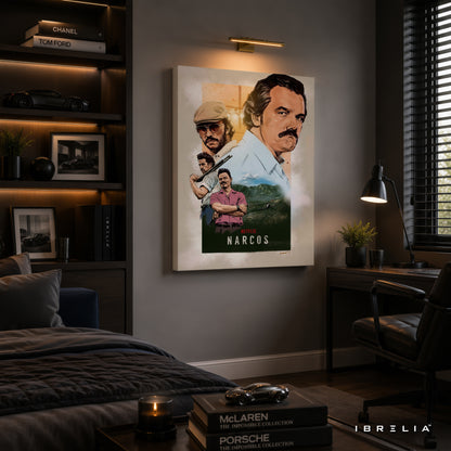 Narcos Pablo Escobar Premium Wall Art – Netflix Crime Series 4K Wrapped MDF Frame | IBRELIA™