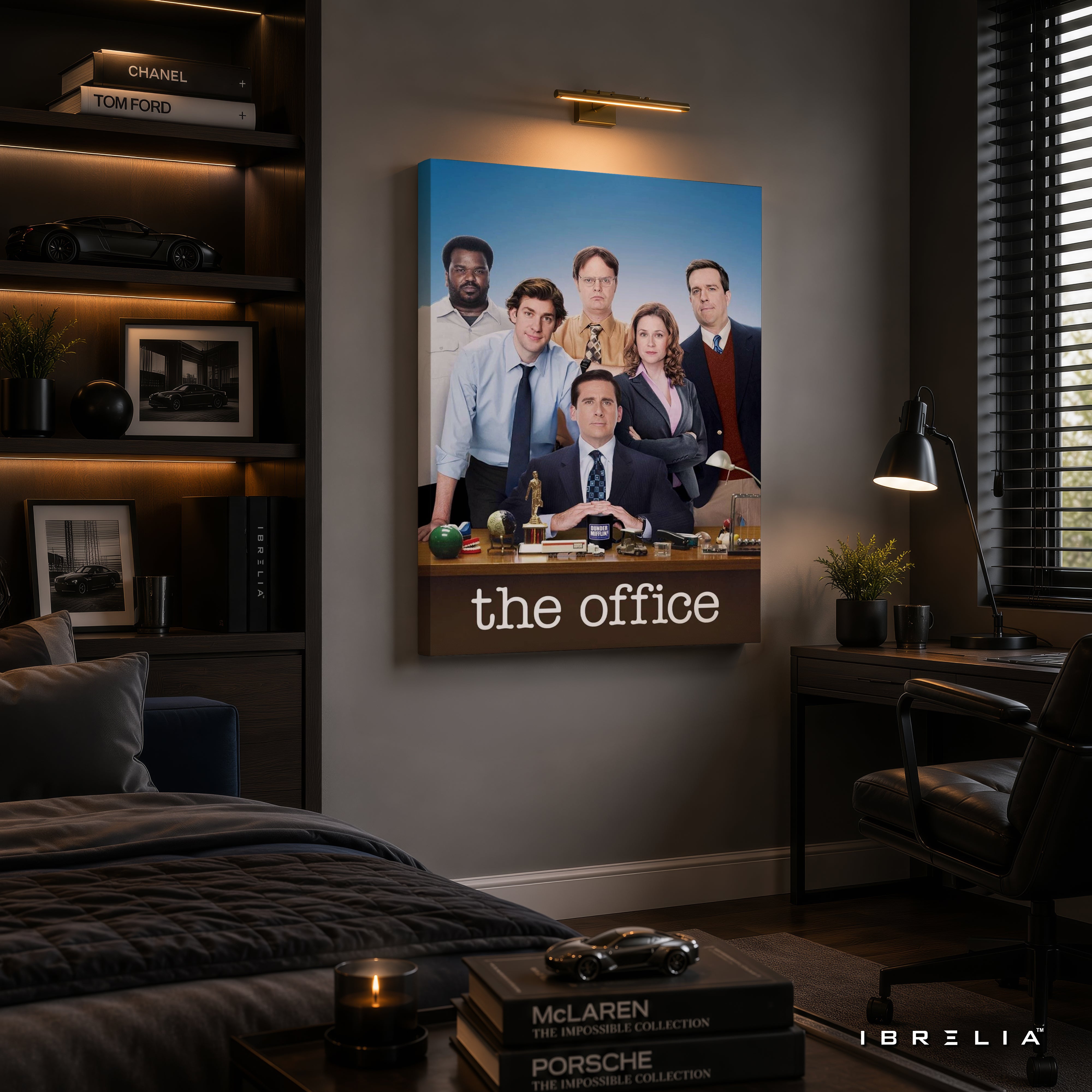 The Office Cast Premium Wall Art – Michael Scott & Dunder Mifflin 4K Wrapped MDF Frame | IBRELIA™
