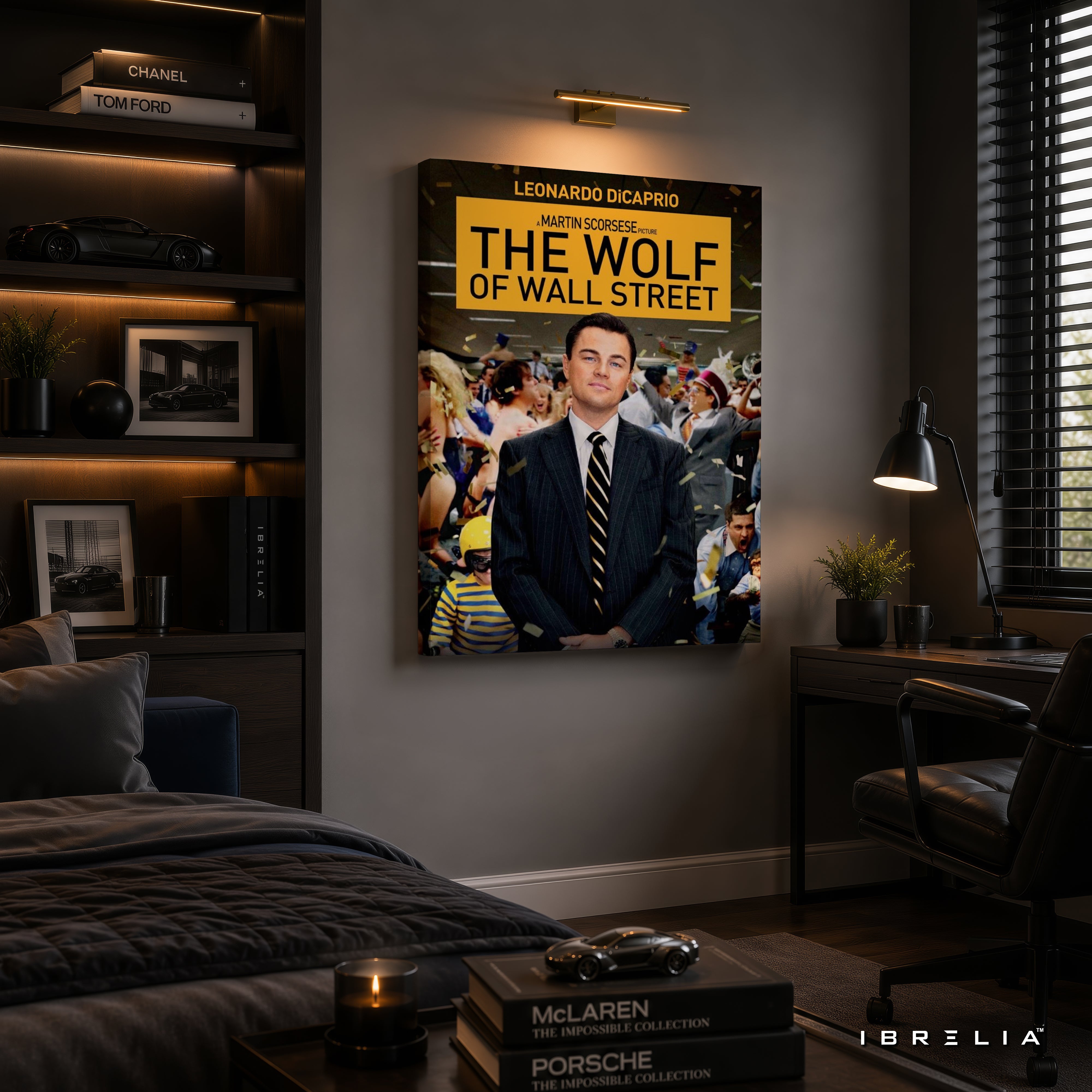 The Wolf of Wall Street Movie Poster Wall Art – Premium Wrapped MDF Wall Decor | IBRELIA™