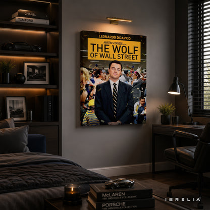 The Wolf of Wall Street Movie Poster Wall Art – Premium Wrapped MDF Wall Decor | IBRELIA™