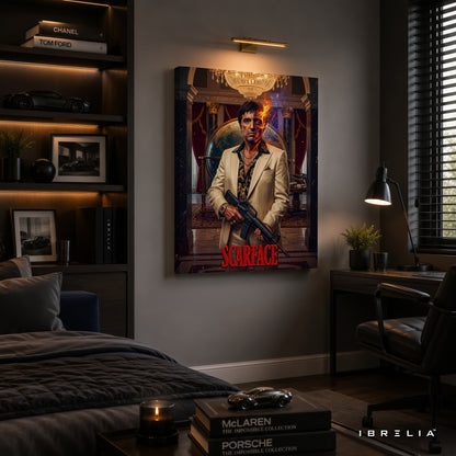 Scarface Movie Wall Art – Tony Montana Premium Wrapped MDF Wall Decor | IBRELIA™