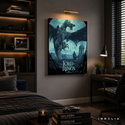 The Lord of the Rings: The Two Towers Nazgûl Premium Canvas Wall Art – Fell Beast Fantasy Movie Artwork | Middle-earth Decor | IBRELIA™