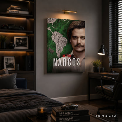Narcos Pablo Escobar Premium Wall Art – Netflix Crime Series 4K Wrapped MDF Frame | IBRELIA™