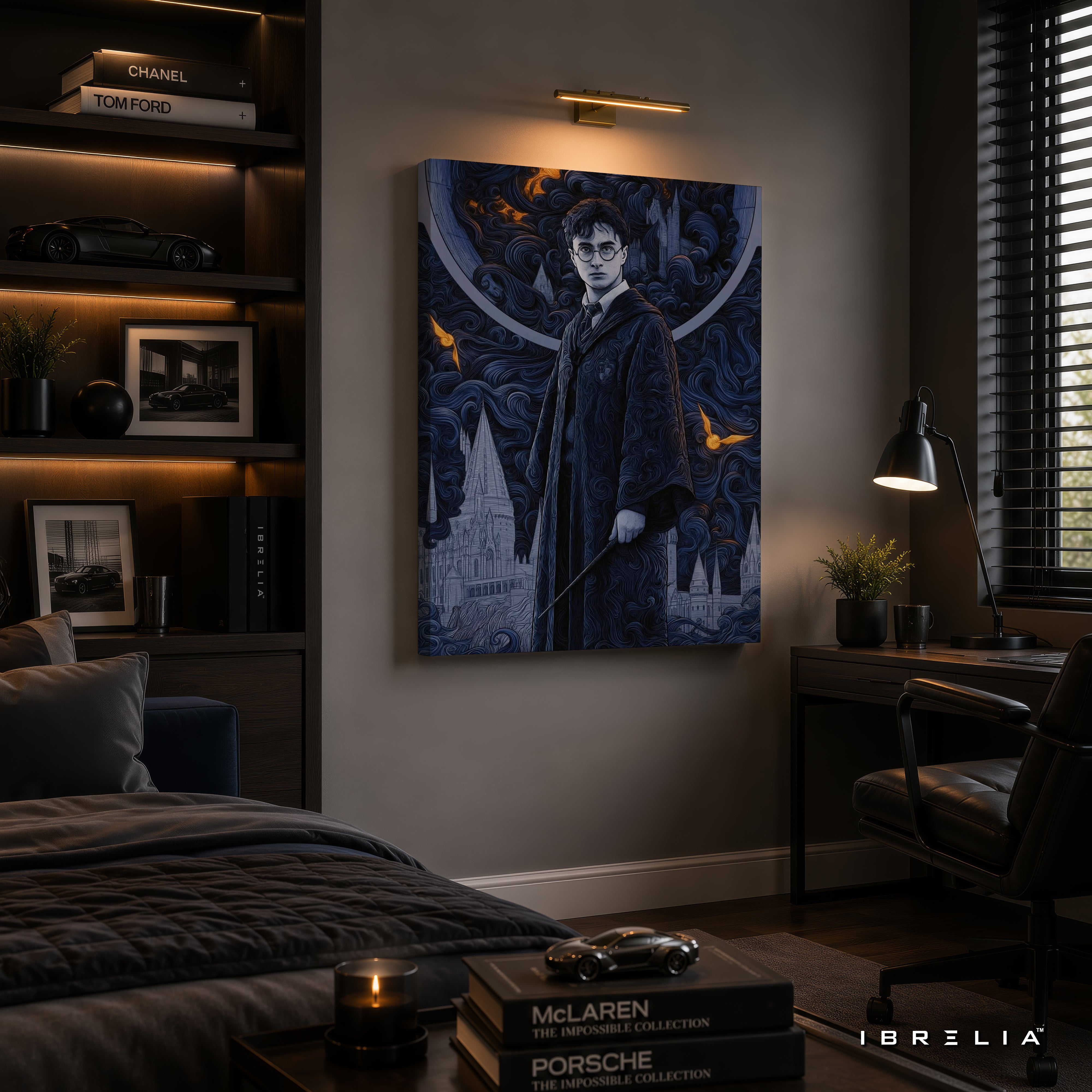 Harry Potter Wall Art – Young Wizard at Hogwarts Premium Wrapped MDF Wall Decor | IBRELIA™