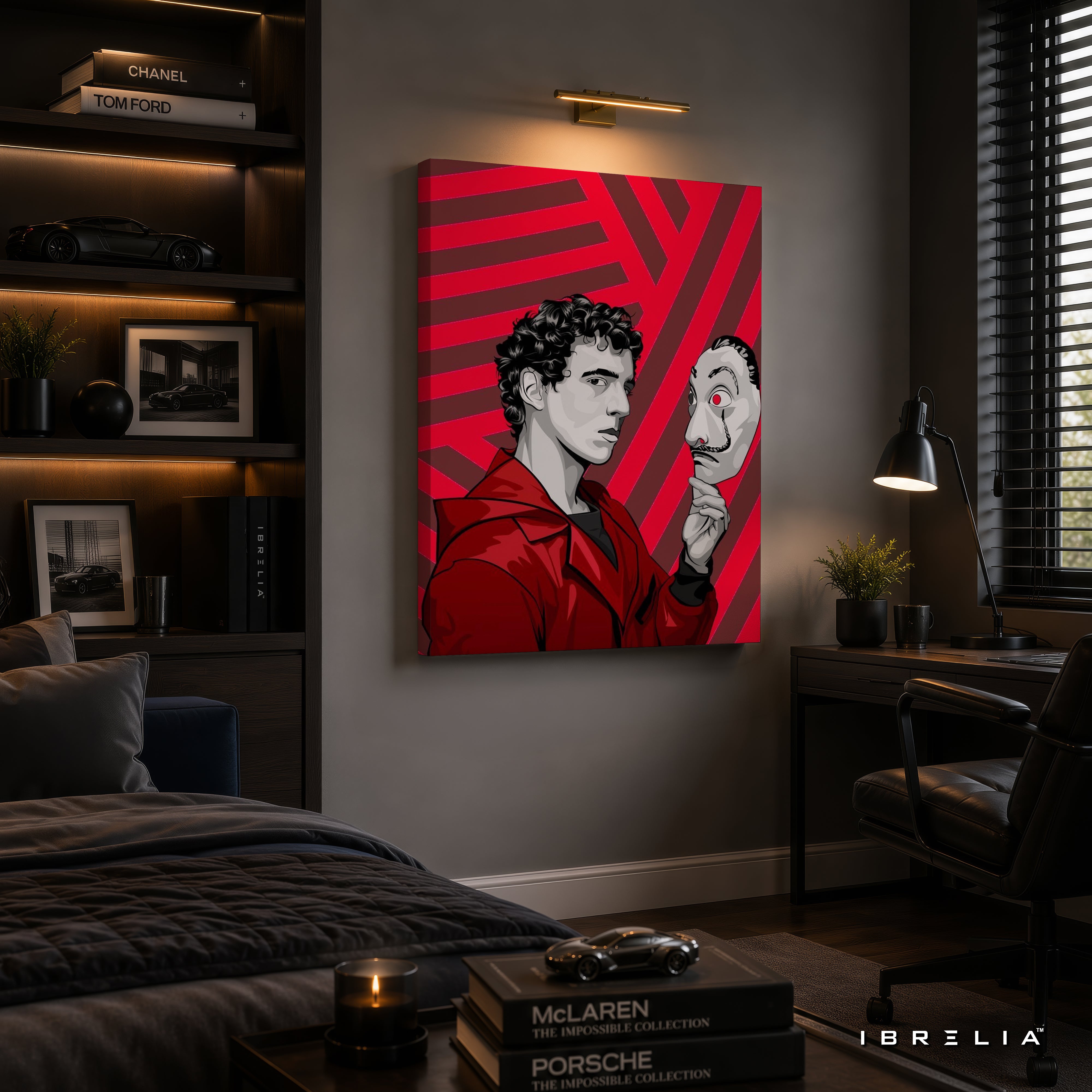Rio & Dali Mask Premium Wall Art – Money Heist La Casa de Papel 4K Wrapped MDF Frame | IBRELIA™