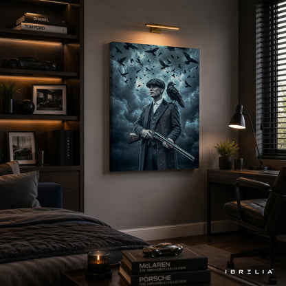Thomas Shelby Raven Premium Wall Art – Peaky Blinders 4K Wrapped MDF Frame | IBRELIA™