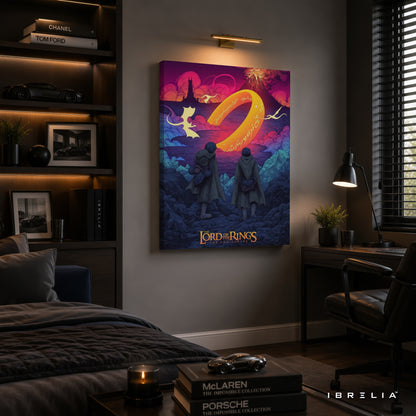 The Lord of the Rings: The Two Towers Premium Canvas Wall Art – Vibrant Fantasy Movie Artwork | One Ring Middle-earth Decor | IBRELIA™