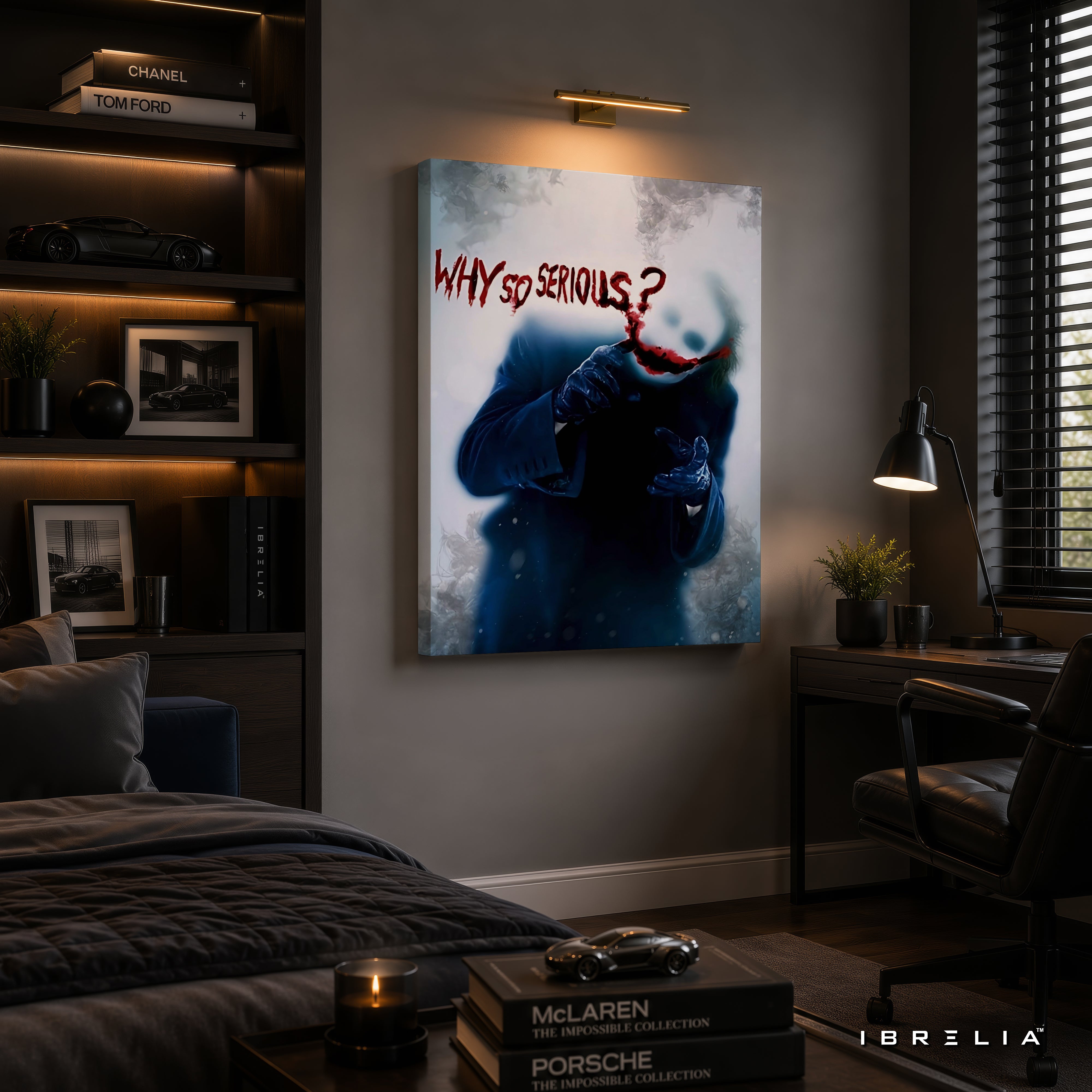 The Dark Knight Joker Wall Art – "Why So Serious?" Premium Wrapped MDF Wall Decor | IBRELIA™