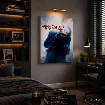 The Dark Knight Joker Wall Art – "Why So Serious?" Premium Wrapped MDF Wall Decor | IBRELIA™