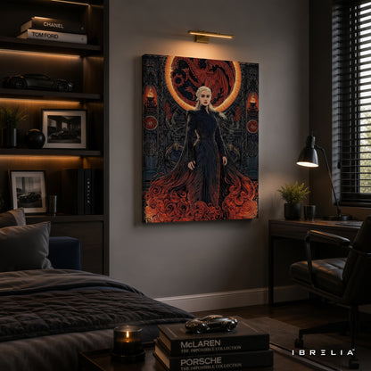 Daenerys Targaryen Premium Wall Art – Game of Thrones 4K Wrapped MDF Frame | IBRELIA™