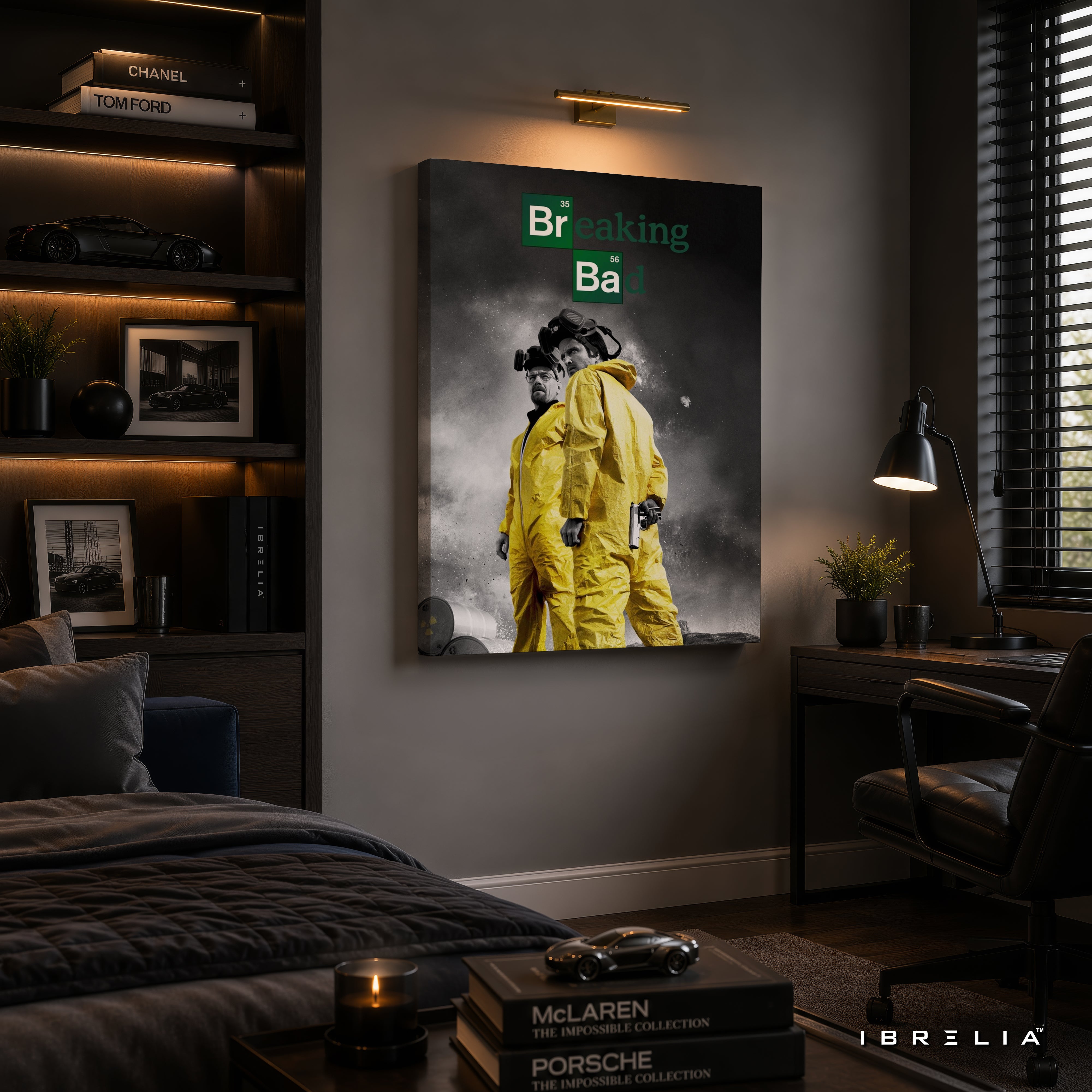 Breaking Bad Walter White & Jesse Pinkman Canvas Wall Art – Breaking Bad TV Series Canvas Print | Heisenberg Pop Culture Wall Decor | IBRELIA™